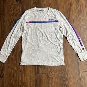 Boys white Hollister long sleeve shirt.